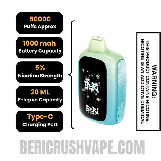AlaskanMintBeriCrush50KDisposableVapeSpecifications AlaskanMintBeriCrush50KDisposableVapeSpecifications
