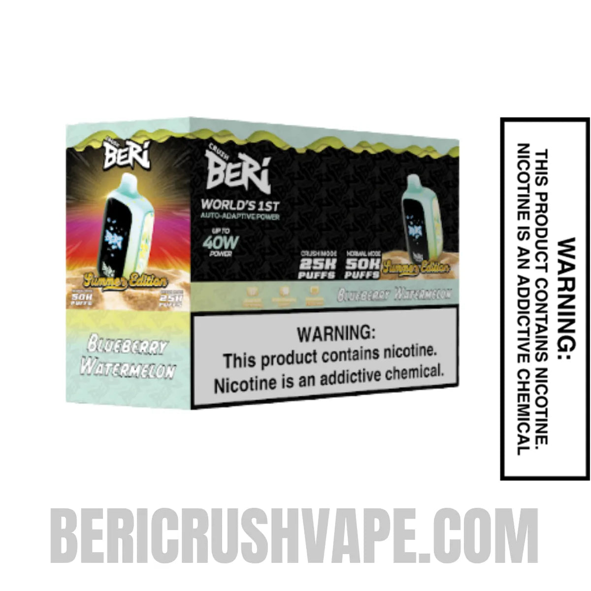 Blueberry Watermelon Beri Crush 50K Disposable Vape with Bundle Box Blueberry Watermelon Beri Crush 50K Disposable Vape with Bundle Box