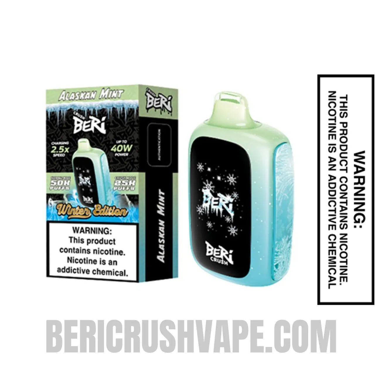 AlaskanMintBeriCrush50KDisposableVapewithPackageBox