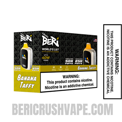 Banana Taffy Beri Crush 50K Disposable Vape with bundle box