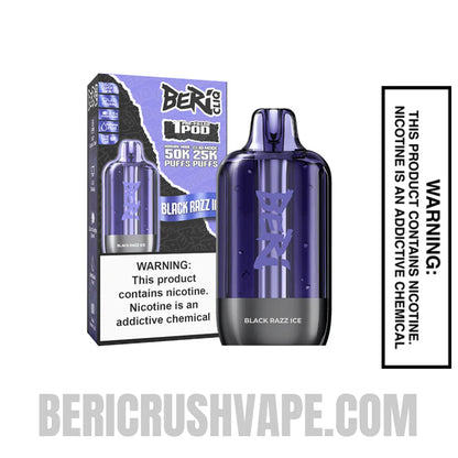 Black Razz Ice Beri Cliq 50K Disposable Vape Pod with Package Box