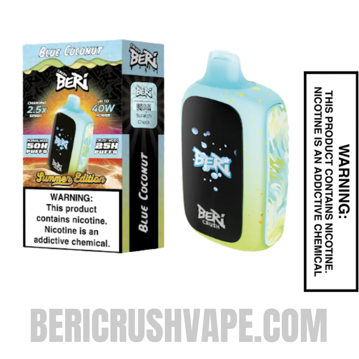 Blue Coconut Beri Crush 50K Disposable Vape with Package Box