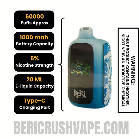 BlueSourBeriCrush50KDisposableVapeSpecifcations