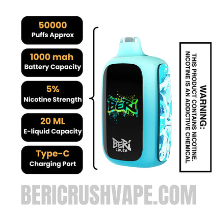 Blue_Sour_Beri_Crush_50K_Disposable_Vape_Specifications