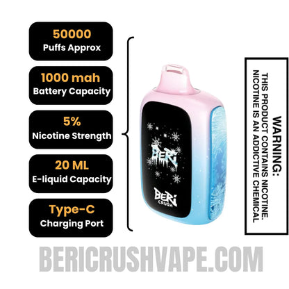 CranAppleSmashBeriCrush50KDisposableVapeSpecifications