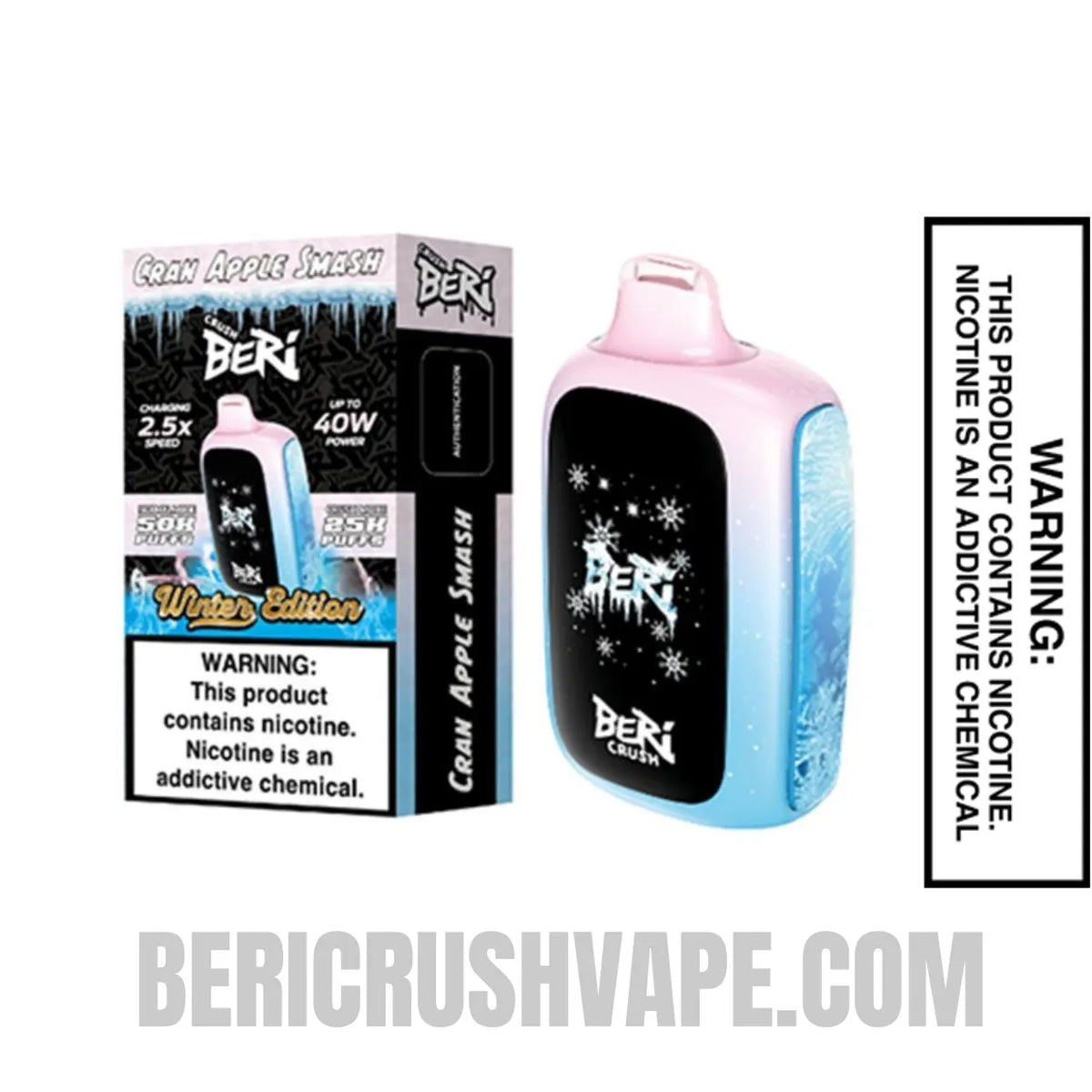 CranAppleSmashBeriCrush50KDisposableVapewithPackageBox