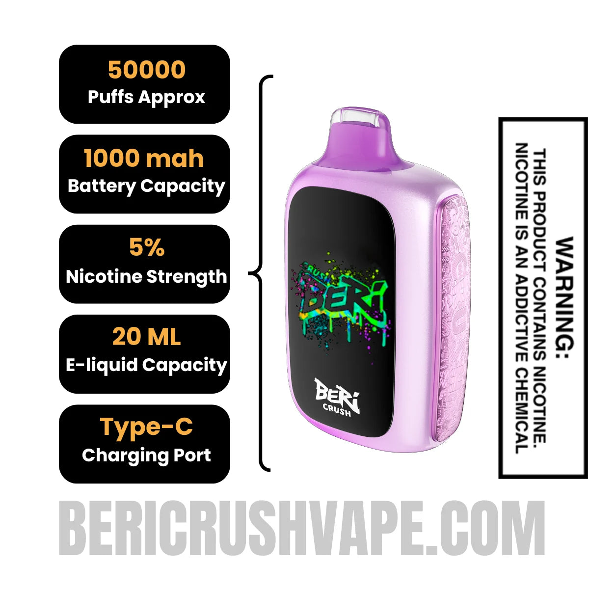 Grape_Ice_Beri_Crush_50K_Disposable_Vape_Specifications
