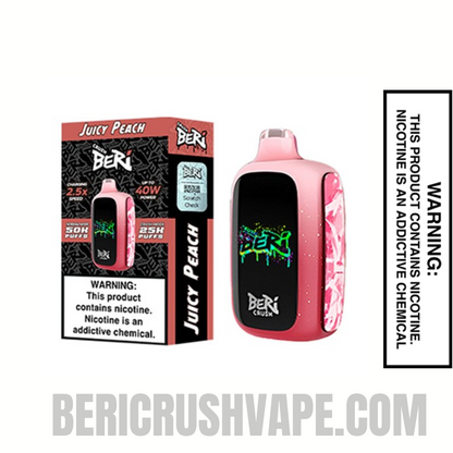 JuicyPeachBeriCrush50KDisposableVapewithPackageBox