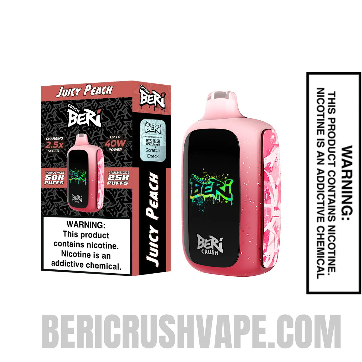 Juicy_Peach_Beri_Crush_50K_Disposable_Vape_with_Package_Box
