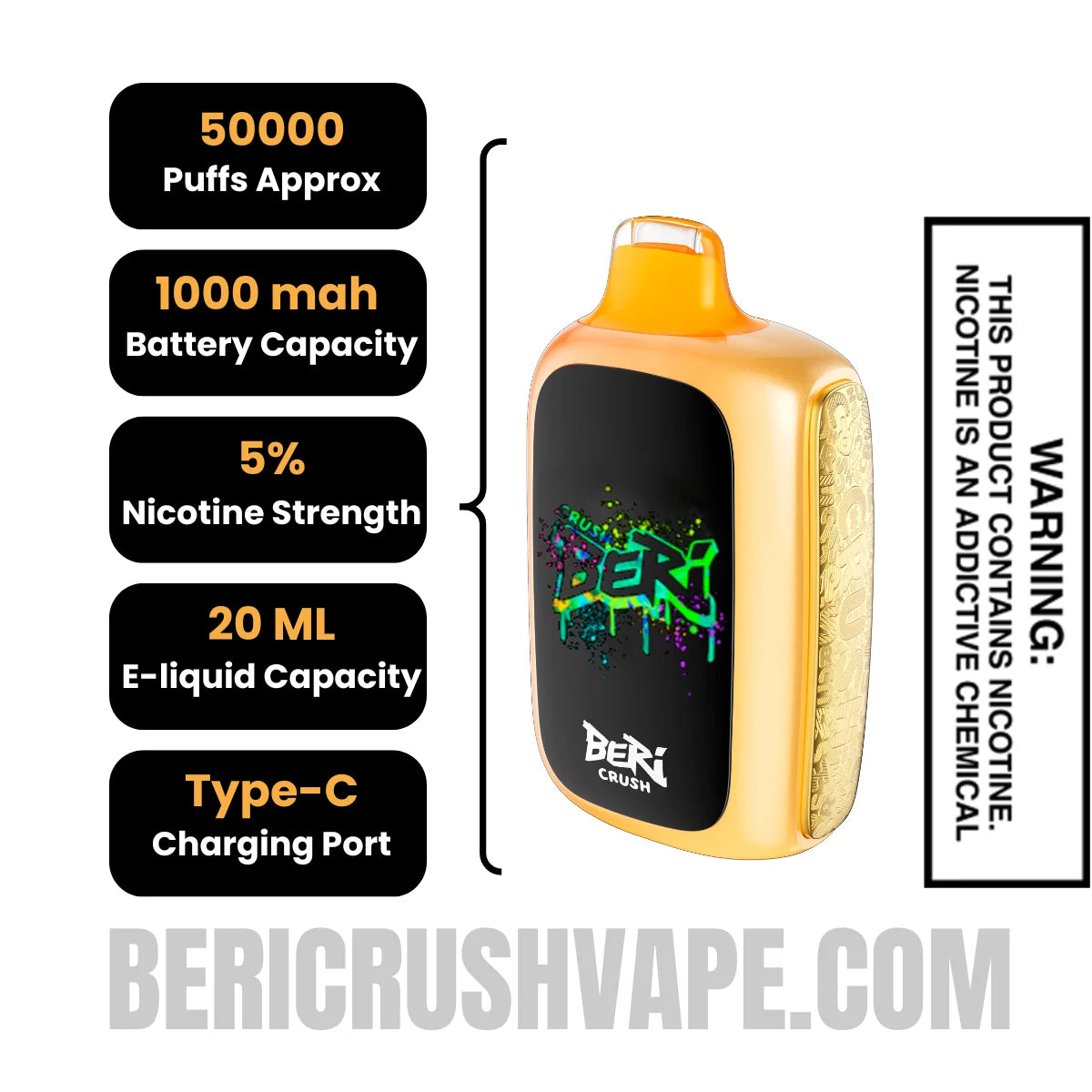 Mango Bomb Beri Crush 50K Vape - $18.98 | Beri Crush Vape Mango Bomb Beri Crush 50K Vape - $18.98 | Beri Crush Vape