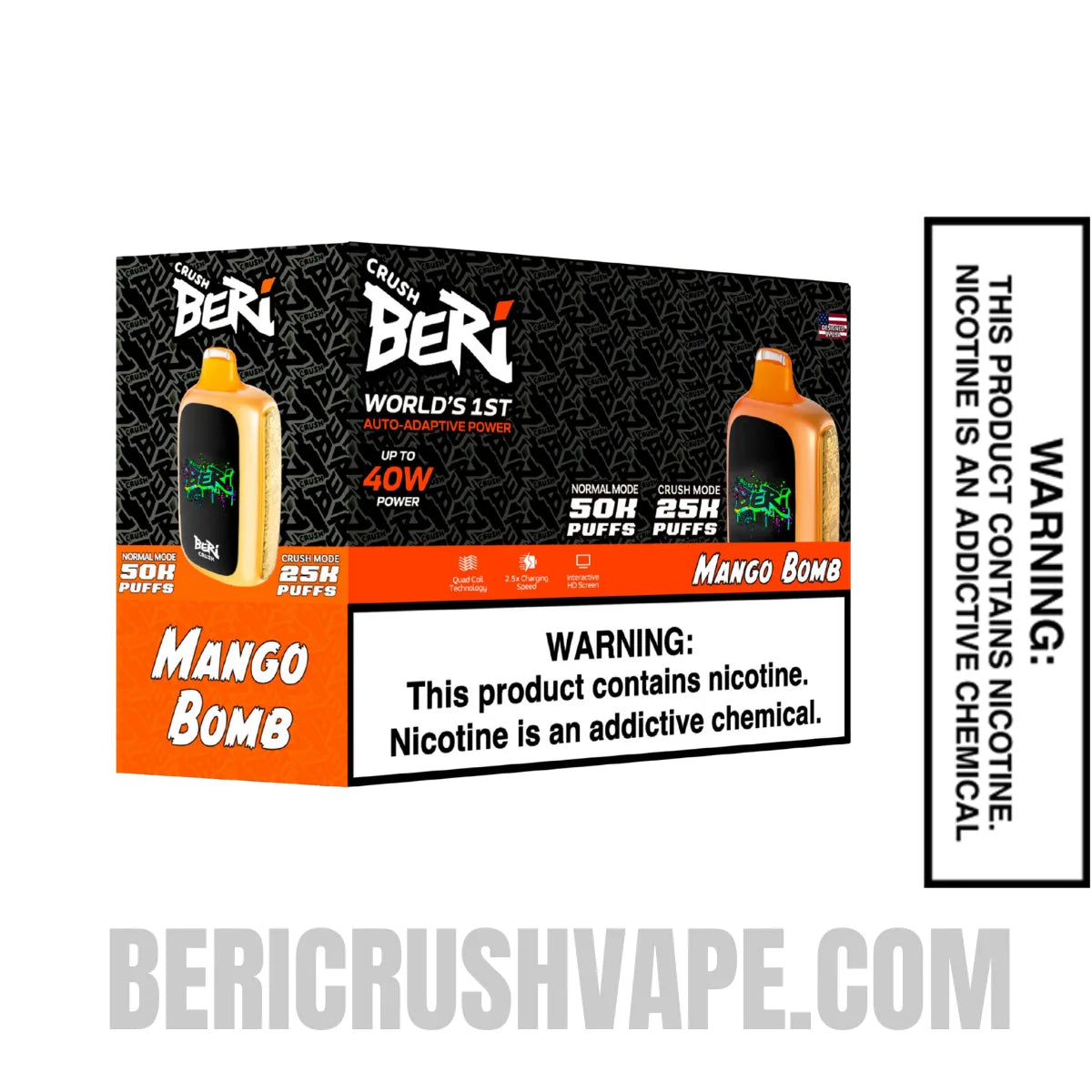 beri crush disposable vape Mango Bomb Beri Crush 50K Vape - $18.98