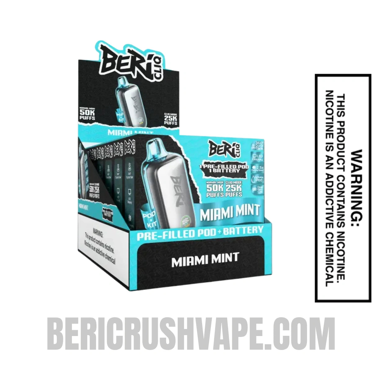 Miami Mint Beri Cliq 50K Disposable Vape Kit With Bundle Pack