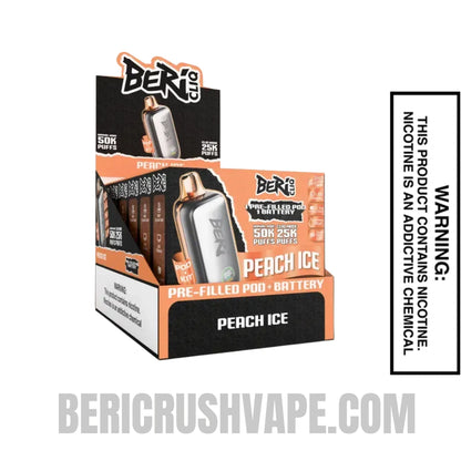 Peach Ice Beri Cliq 50K Disposable Vape Kit With Bundle Pack