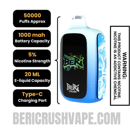 Polar Ice Beri Crush 50K Puffs Disposable Vape Specifications