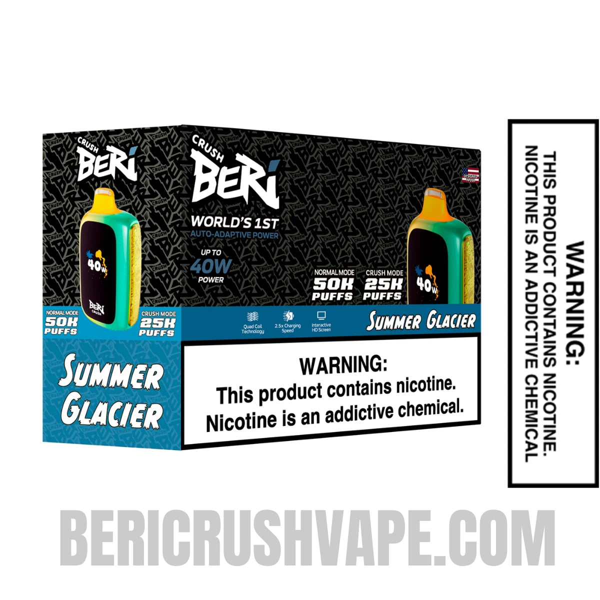 Summer Glacier Beri Crush 50K Disposable Vape with bundle box