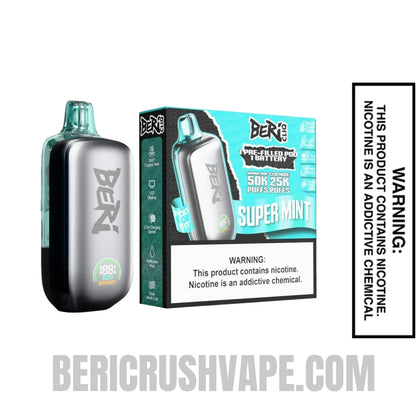 Super Mint Beri Cliq 50K Disposable Vape Kit with Package Box