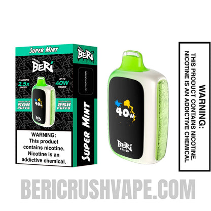 Super Mint Beri Crush 50K Disposable Vape with Package Box