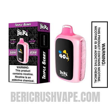 Triple Berry Beri Crush 50K Disposable Vape with Package Box