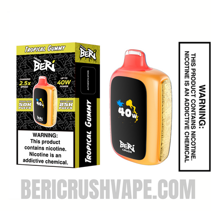 Tropical Gummy Beri Crush 50K Disposable Vape with Package Box