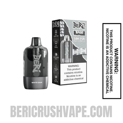 White Gami Beri Cliq 50K Disposable Vape Pod with Package Box
