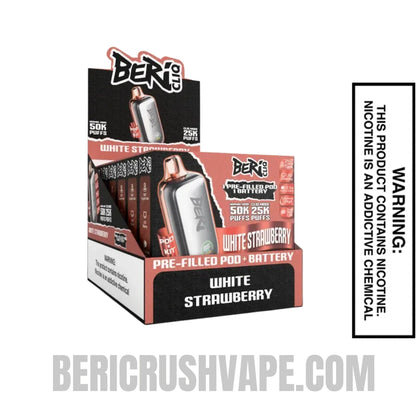 White Strawberry Beri Cliq 50K Disposable Vape Kit With Bundle Pack
