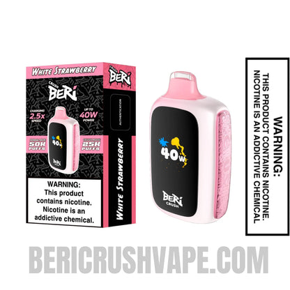 White Strawberry Beri Crush 50K Disposable Vape with Package Box