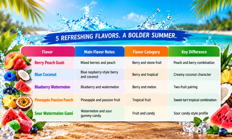 Beri Crush Summer Edition Flavors Comparision